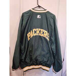 Men's Vintage Starter NFL Pro Line Green Bay Packers Windbreaker Jacket Green XL